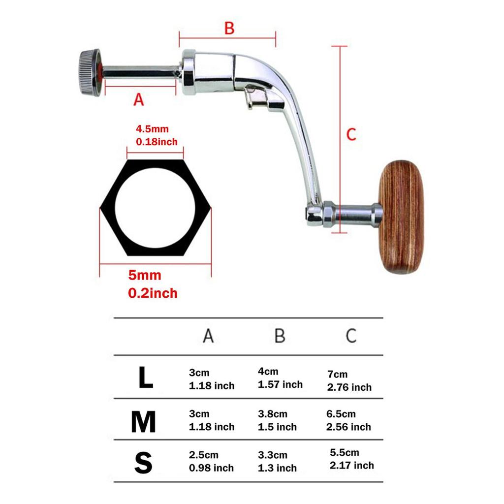 Fishing Reel Handle Single Metal Swing Arm Accessories Replacement Lightweight