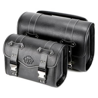 Universal Motorcycle Saddlebags Fork Bag Pu Leather Luggage Pouch Side Tool Bag Saddle Bag For For Honda For Bmw For Suzuki