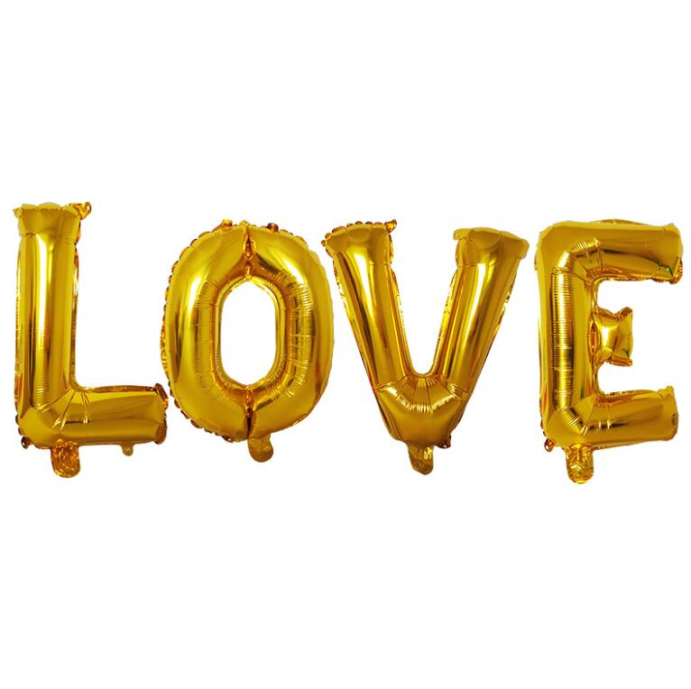 Aluminum Foil Balloons Alphabet Letter Party Supplies 16" Balloons for Birthday Wedding Valentine's Decoration