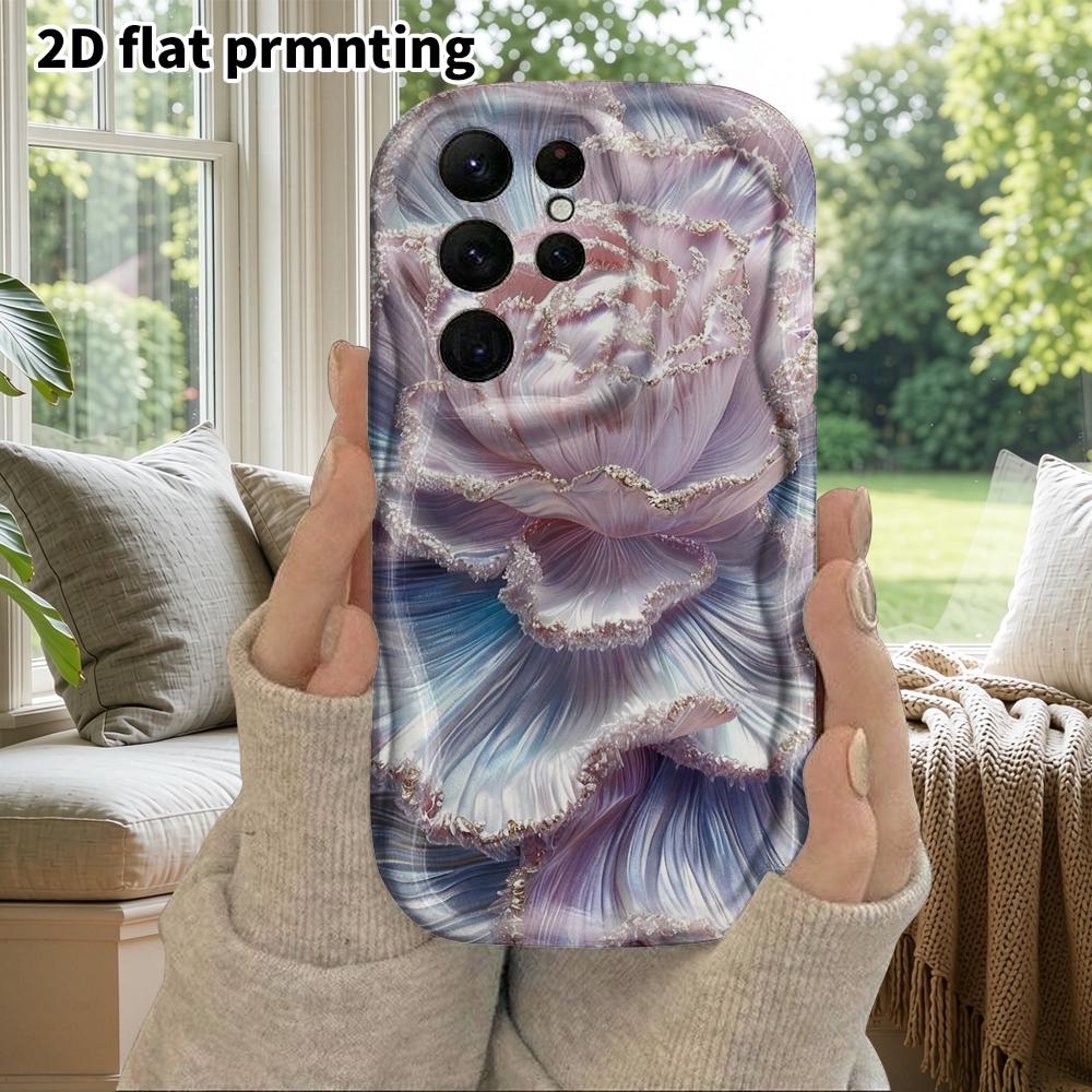 Phone Case: 2D Flat Samsung Galaxy A34 A35 M05 M06 S20 S22 S21 FE Plus 5G Protective Case, Couples Style, Big Rose Design, Christmas and Halloween Gif