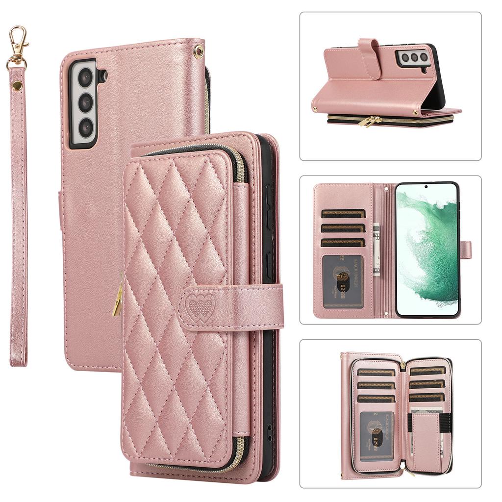 Suitable for Samsung A05S Leather Case A55 Luxury Xiaoxiangfeng Zipper Card Wallet A24 Oblique Span Portable Rope A15