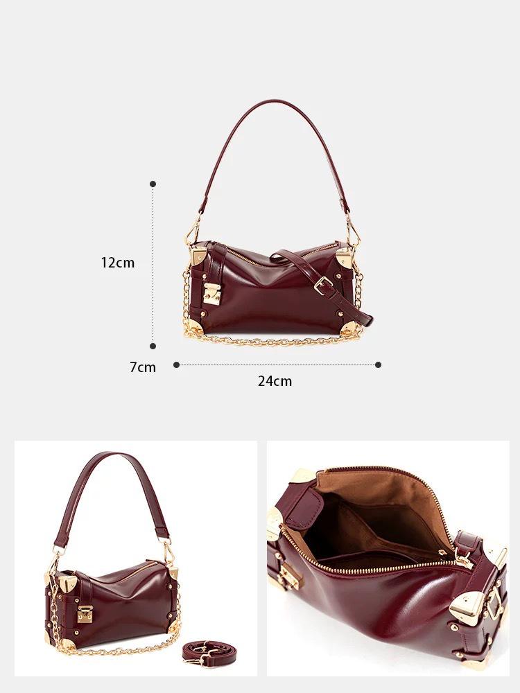 2025 Damen Retro Weiche Leder Unterarmtasche - Neu Herbst/Winter Crossbody & Schulterstil