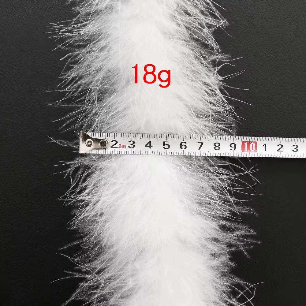2Yards Natural White Fluffy Marabou Turkey Feathers Boa DIY Christmas Tree Plumas Wedding Dress Decoration Plumes Boa for Crafts