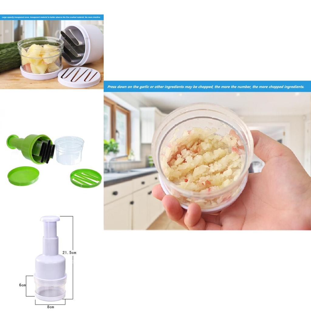 Kitchen Multifunction Garlic And Onion Chopper With Stainless Steel Blade For Home Cooking