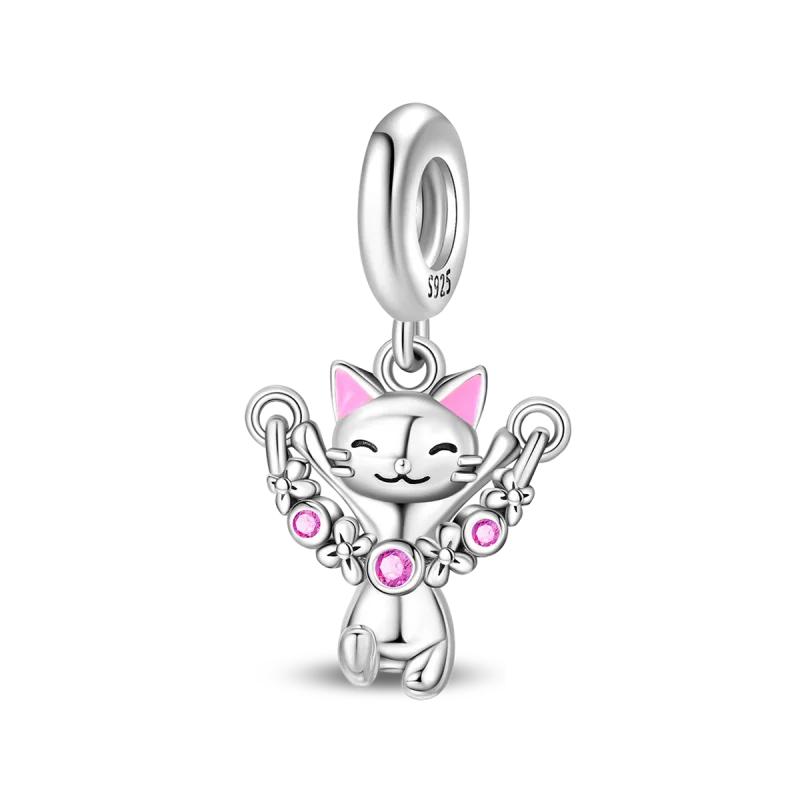 New Original Elephant Charms Beads Pendant Copper Dog Cat Charms Beads Fit Bracelets Fine Diy Jewelry Gifts