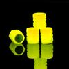 4X Yellow Luminous Tire Valve Cap Car Auto Wheel Dust Cover Glow In The Dark