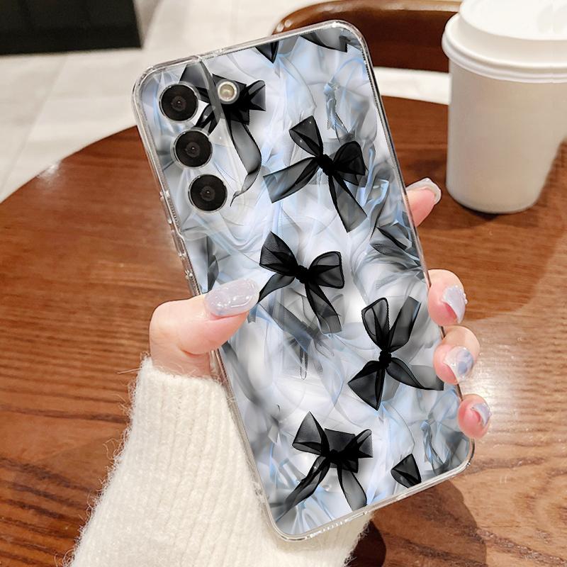 Silky Buwknots Print Case For Samsung A57 S26 Ultra A37 A17 A56 A36 A26 A16 A55 A35 A25 A15 A54 5G S21 FE S22 S23 S24 S25 Plus Clear TPU Soft Cover