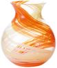 ADERIA Tsugaru Vidro Hana Hikari Flower Vase Bouquet Pot Orange (Gift Box Included) Made In Japan. Stylish Glass Vase, Perfect for Single Flower Arran