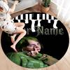 Billie Eilish Custom Name Round Area Rug,Carpet Rug for Living Room Bedroom Sofa Playroom Decor,Non-slip Floor Mat
