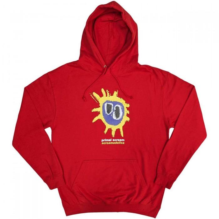 Pulôver com capuz Primal Scream unissex adulto Screamadelica XXL vermelho