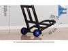 Carrito de Compras Plegable Portátil para Uso Doméstico - Carrito de Equipaje de Acero al Carbono Tirado a Mano para Comestibles