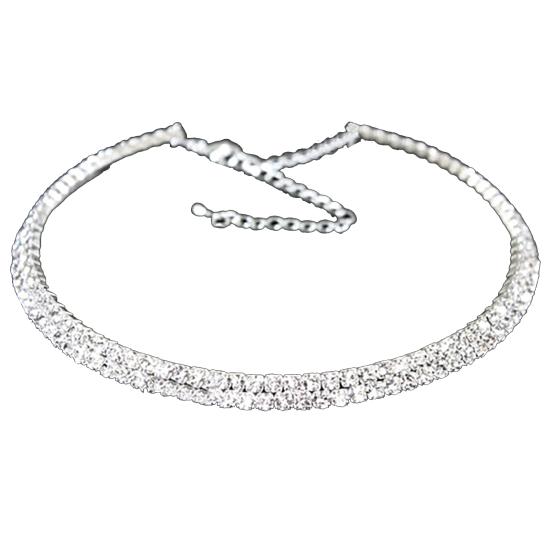 Fashion Elegant Rhinestone Women Collar Choker Necklace for Wedding Birthday Jewelry