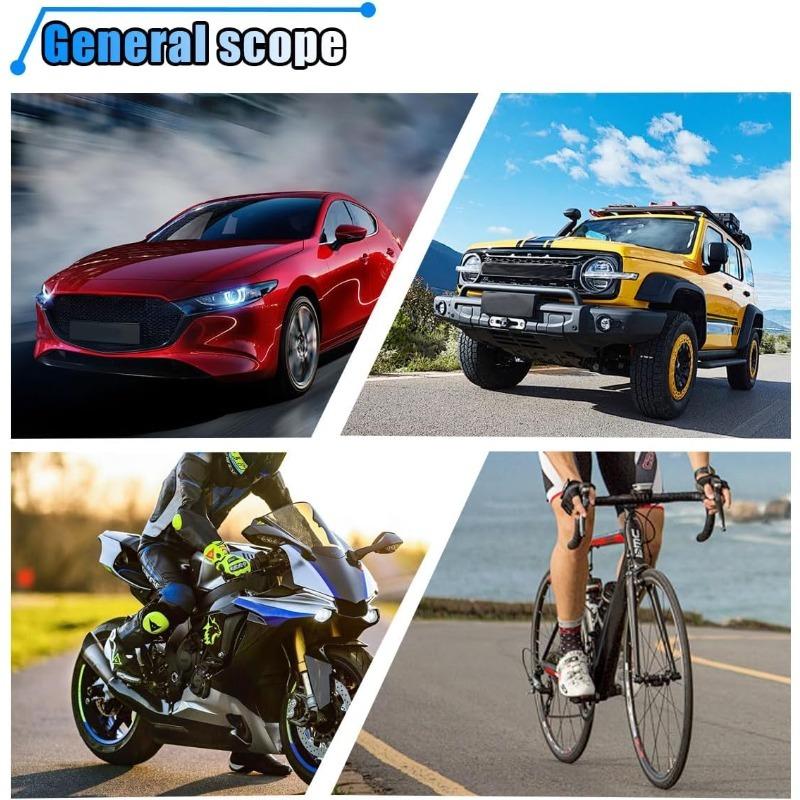 60PCS Tire Repair Rubber Nails Tire Puncture Repair Tool Kit with Screwdriver Vacuum Repair Tire Screw Plug Kit for Car MT Bike