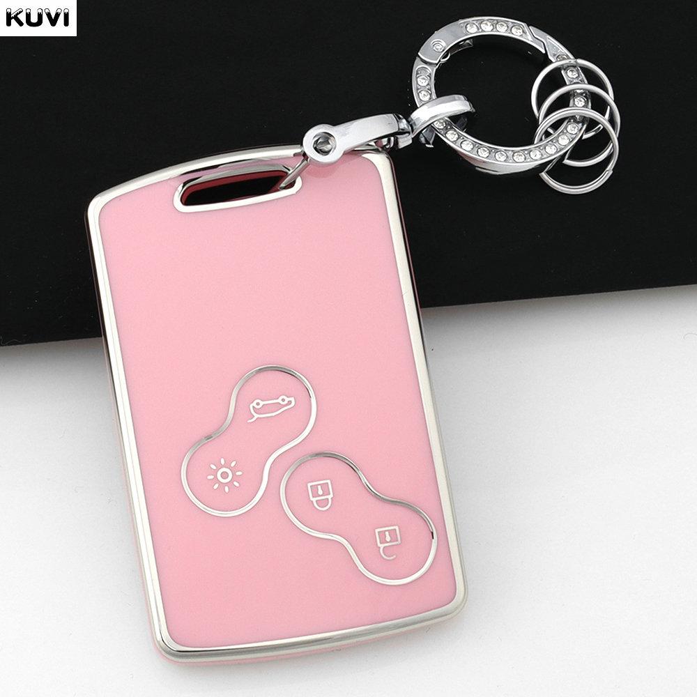 Nuova Custodia Portachiavi Remota in TPU per Renault Clio Laguna Koleos Megane Fluence Zoe Scenic Captur Card 4 Pulsanti Custodia Chiave Auto