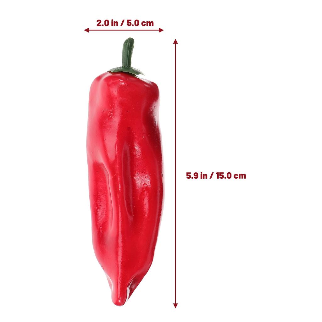3Pcs Realistic Foam Fake Peppers for Home Decor Bakery Restaurant Photography Props Artificial Chili Ornament Showcase Display