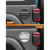 Savadicar Chrome Fuel Door Trim for Jeep Wrangler JL JLU 4xe & Gladiator JT 2018-Present – Exterior Gas Cap Accent Styling Cover Accessory