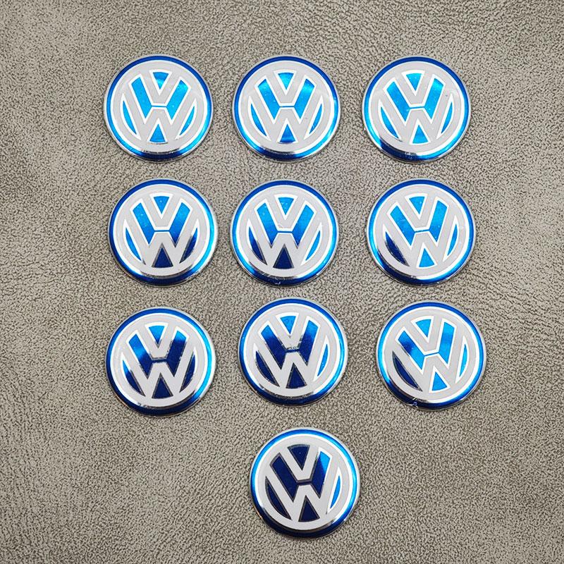For VW Volkswagen Jetta MK5 Golf 10 stk. 14 mm bilens emblem nøkkelklistremerker badge tilbehør for Volkswagen VW Touran Beetle Golf Passa
