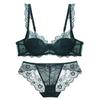 Sexy underwear women's French thin cotton lace large breasts small large size bra natal year red underwear
