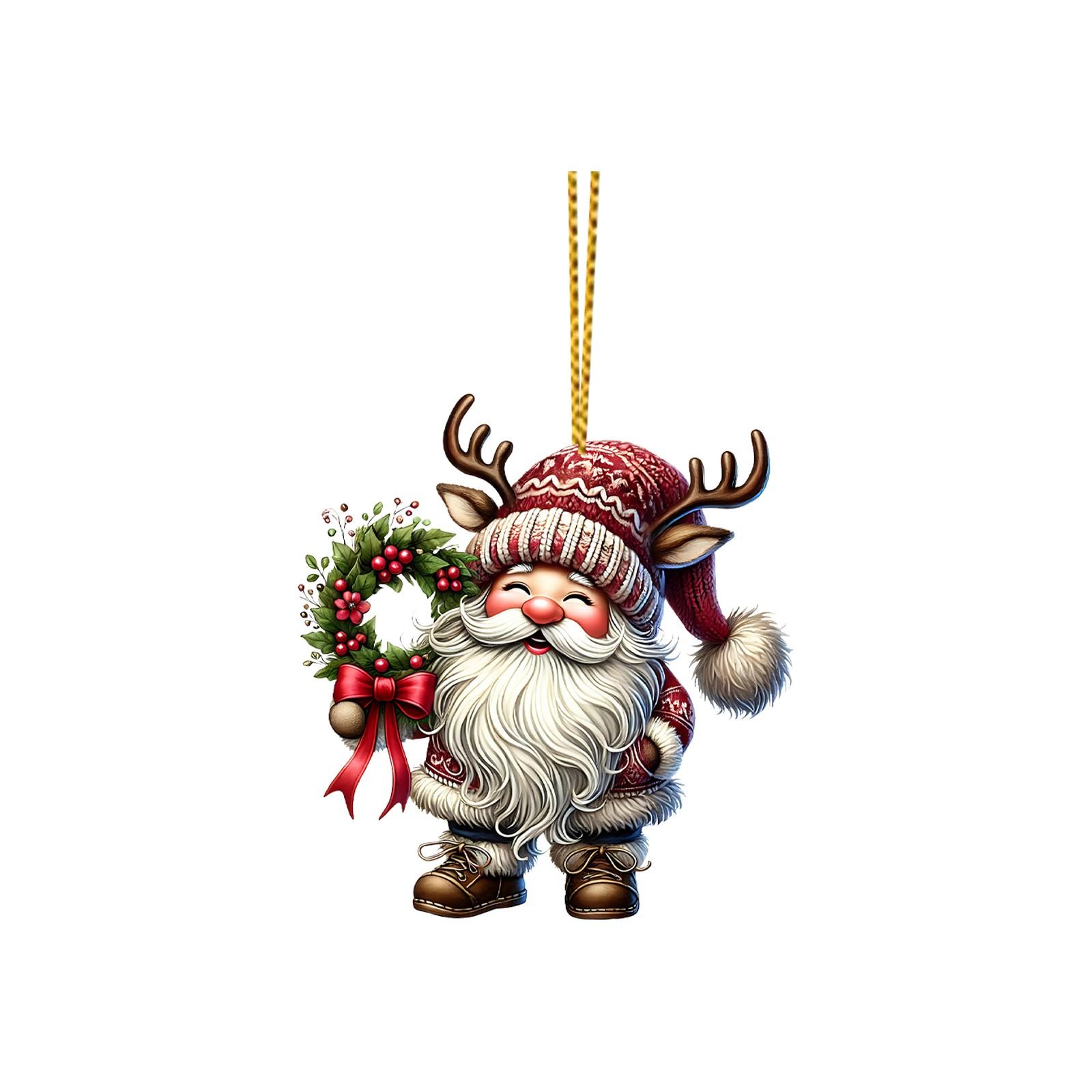 

Рождественские украшения, акриловые подвесные украшения для рождественской елки, подвеска для рюкзака, подарок для детей One Size жёлтый