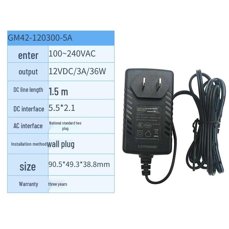 Wall-Plug & Desktop Adapter: 220V to 12V/3A, 5A, 7A & 24V/1A, 2.5A, 5A - Stable DC Power Supply