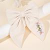 Floral Embroidered Bow Hair Clips Flower Ribbon Hairpins Sweet Handmade Bownot Barrette For Girls Women Kids Headwear Accesories
