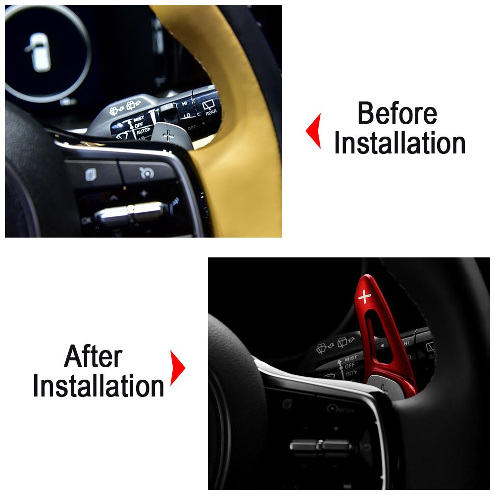 Shifter Paddles For KIA 2021 2022 2023 Sorento MQ4 Hybrid Carnival KA4 Car Steering Wheel Extension Gear DSG Sticker Car Styling