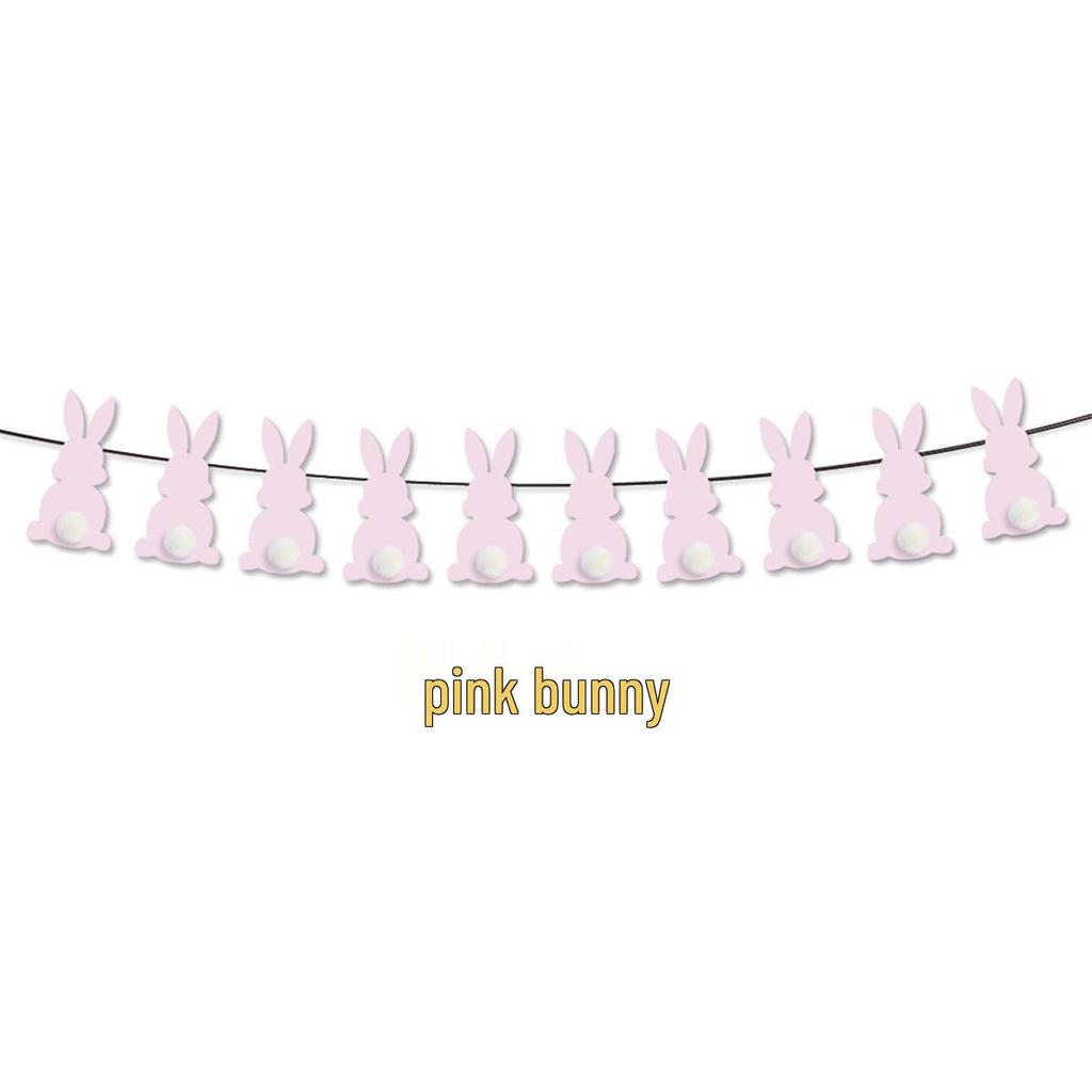 Easter Bunny & Carrot Themed Cake Decoration Banner