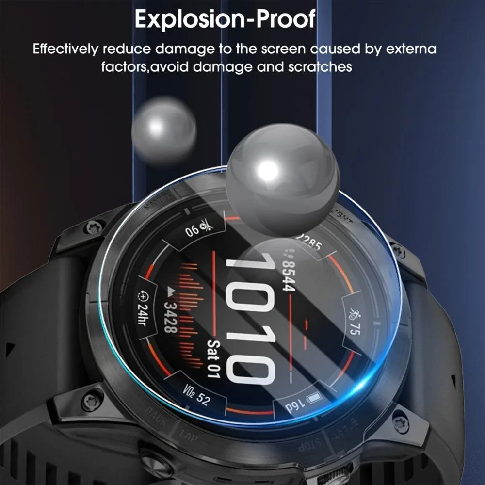 1-2 pieces Easy To Install Tempered Glass For Garmin Fenix 8 43MM 47MM 51MM HD scratch-resistant screen film protective case