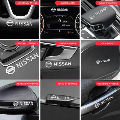 2/5/10 szt. Metalowa Naklejka z Emblematem Samochodowym 3D Dekoracja Odznaka Naklejka Wnętrze Styling Do Nissan X-trail Almera Qashqai Tiida Akcesoria Samochodowe