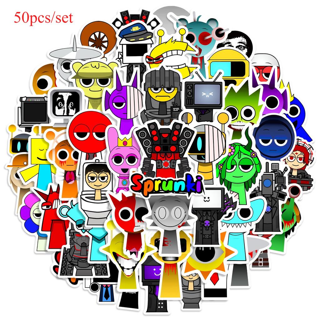 50/100PCS Stickers Funny Music Game Decals DIY Phone Luggage Laptop Skateboard Guitar Bike Car Sticker
