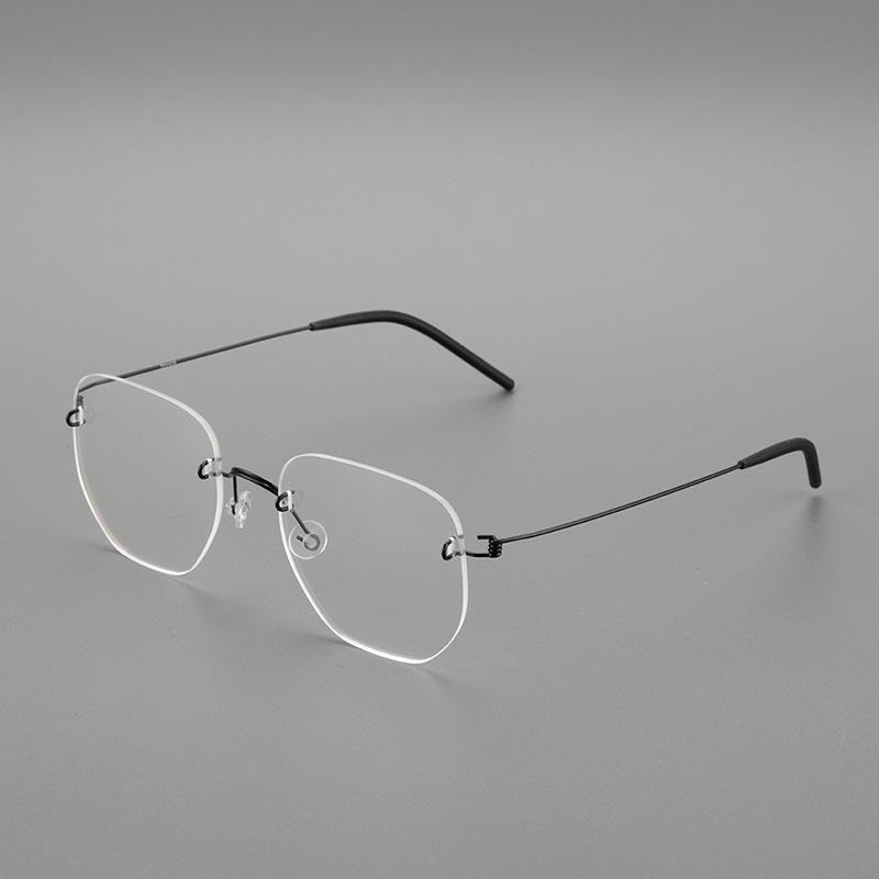 

LINDe Сверхлегкая оправа из чистого титана, безободковая, многоугольная, квадратная