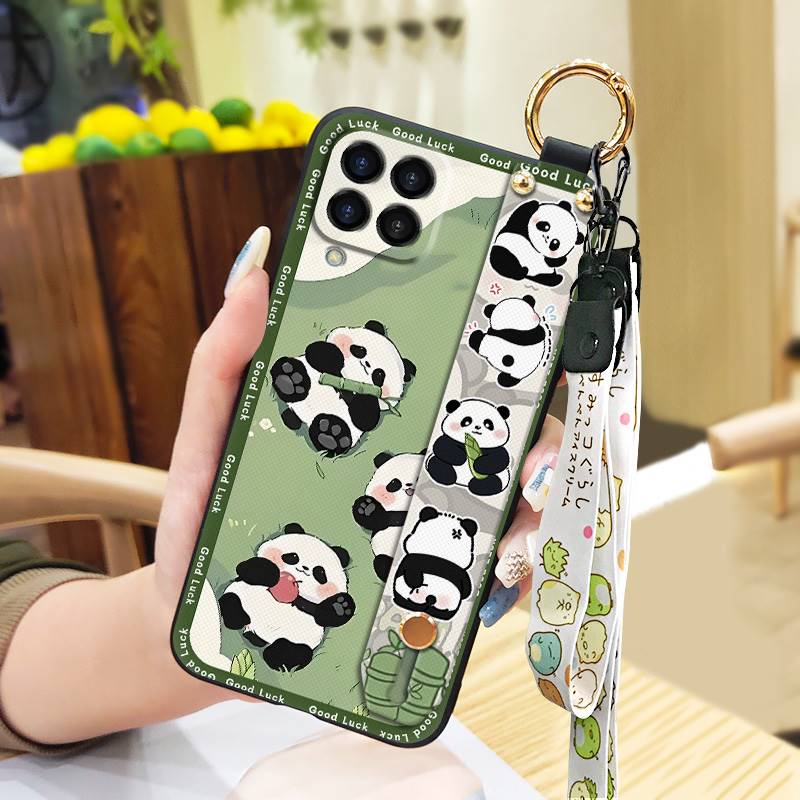 Soft case Silicone Phone Case For Samsung Galaxy M33 5G Global/SM-M336B/DS/Jump2 Cartoon Protective Lanyard Wristband