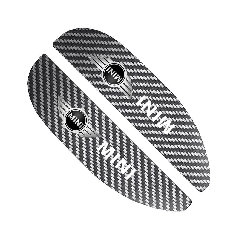 

2pcs New Carbon fiber Car Rearview Mirror Rain Eyebrow Sticker For BMW Mini Cooper R56 R50 R53 F56 R60 2011 2012 2013 2018 2019