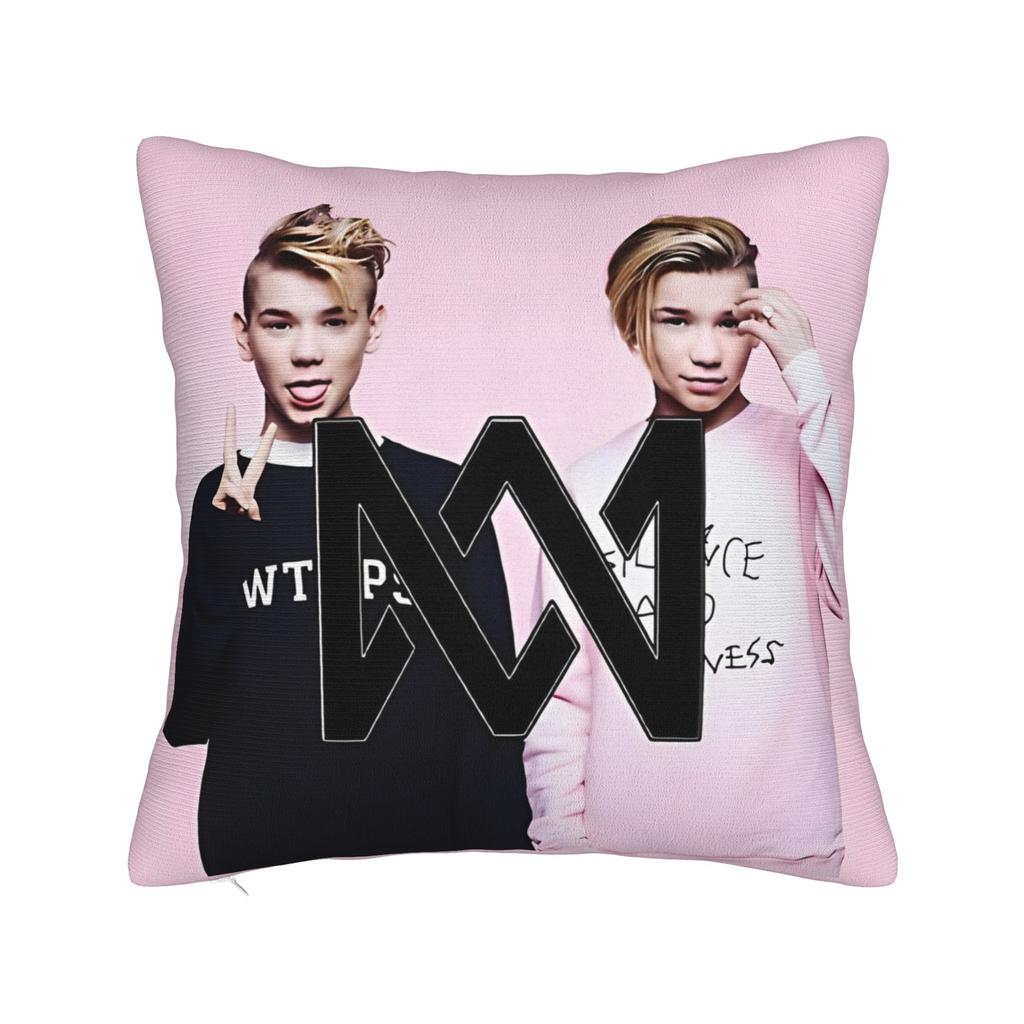 Marcus And Martinus MM Square Pillow Cases  Cushion Covers Funny Zipper Decorative Pillowcase for Home 4040cm