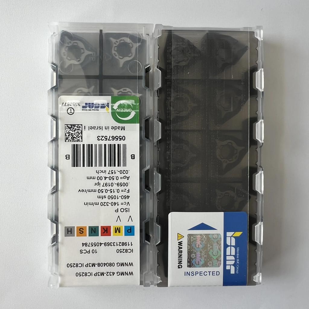 ISCAR / WNMG080408-M3P IC8250 /  Industrial indexable Carbide Inserts 10 Pcs