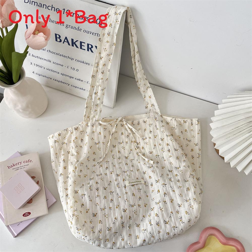 Floral Polyester Tote Bag For Women With Large Capacity And Card Pocket
