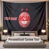 Custom Name Text Tapestry Aberdeen FC Personalized Polyester Wall Tapestry For Bedroom And Room