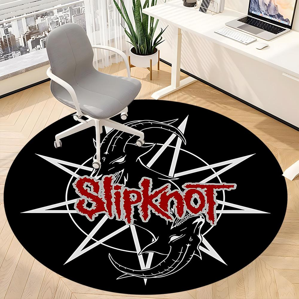 1pc Slipknot Band LogoChair Carpet for Office, Non-slip, Soft and Durable Office Rug for Interior Decoration, Perfect for Office Yy250925186