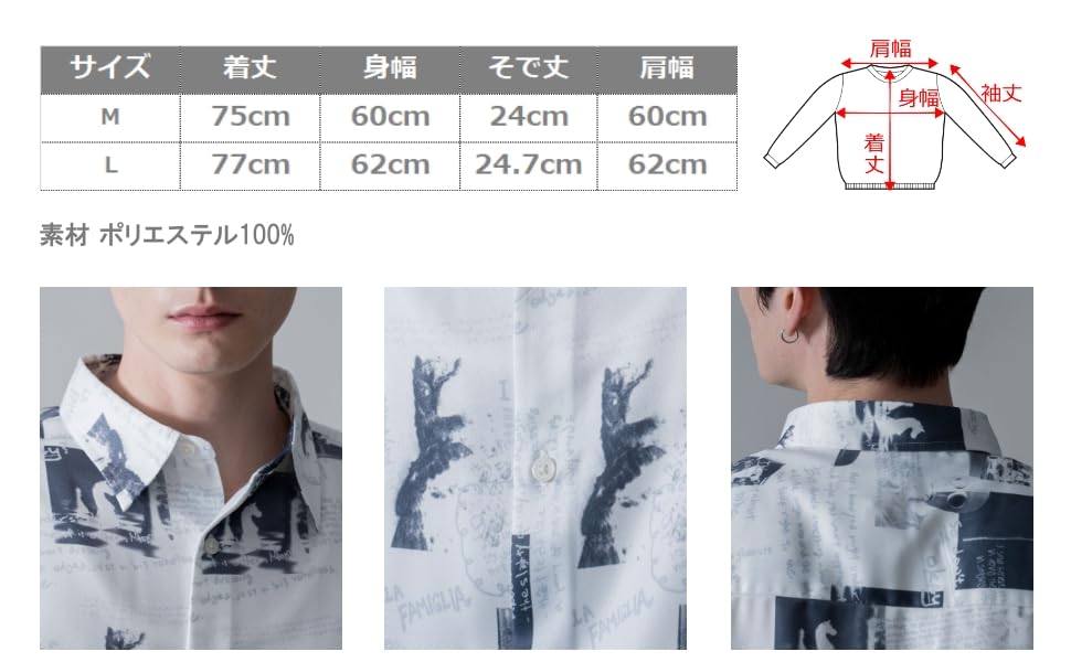 WEGO Amundsen Pattern Short Sleeve Big Summer Size Pattern 4 Men's Shirt, Print, Top, Gift, L,