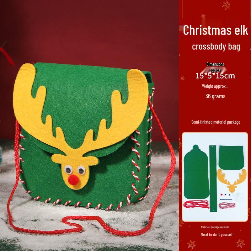 Handmade DIY Felt Christmas Gift Bag for Candy & Apples