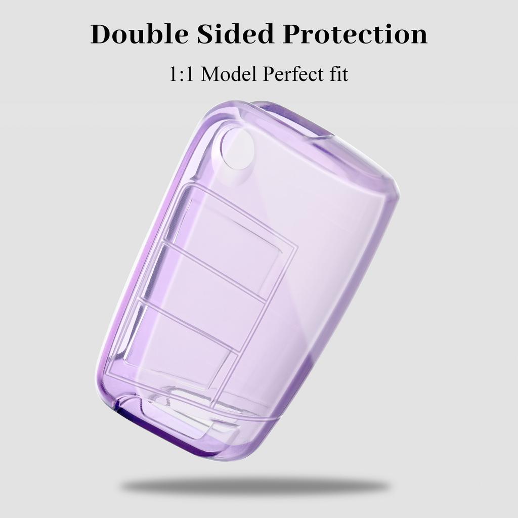 For Volkswagen Vw Polo Golf 7 Golf7 Mk7 Tiguan Skoda Octavia Kodiaq Karoq For Seat Ateca Tpu Transparent Car Key Fob Case Cover
