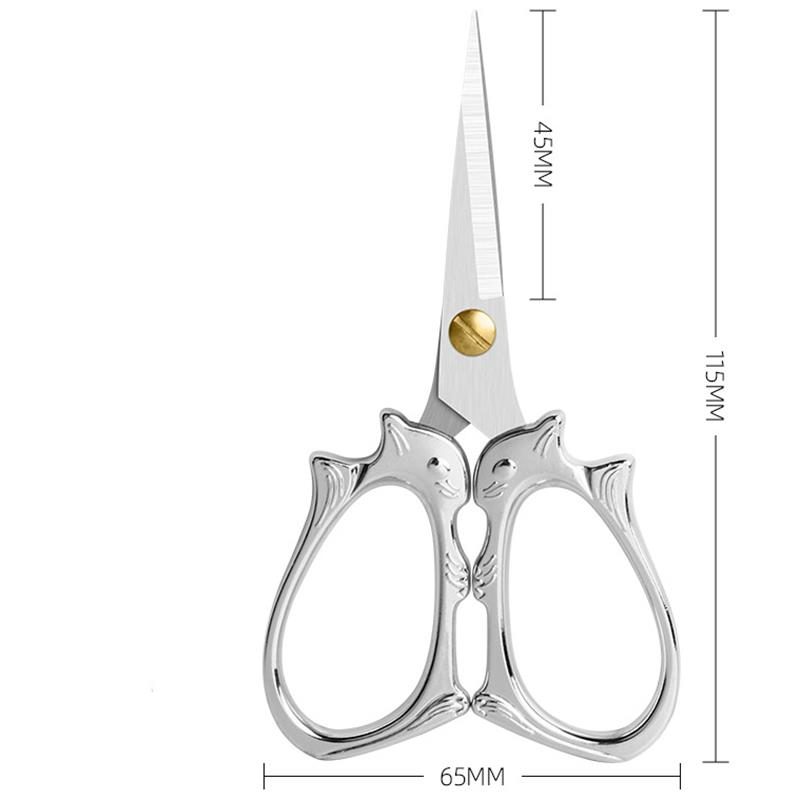 Tesoura de alfaiate de esquilo borboleta, tesoura vintage para ponto cruz, linha de bordado, tesoura para costura artesanal, faça você mesmo