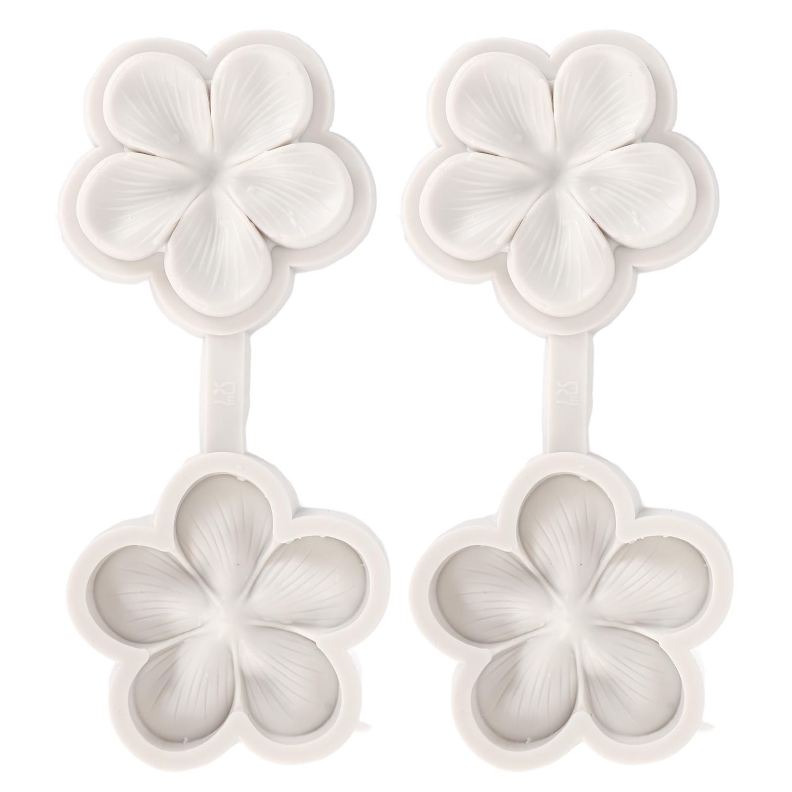 

2 шт. Силиконовая форма для мастики в виде цветка, пищевая, безопасная для микроволновой печи, многоцелевая, форма для шоколада для торта, мыла, сделай сам