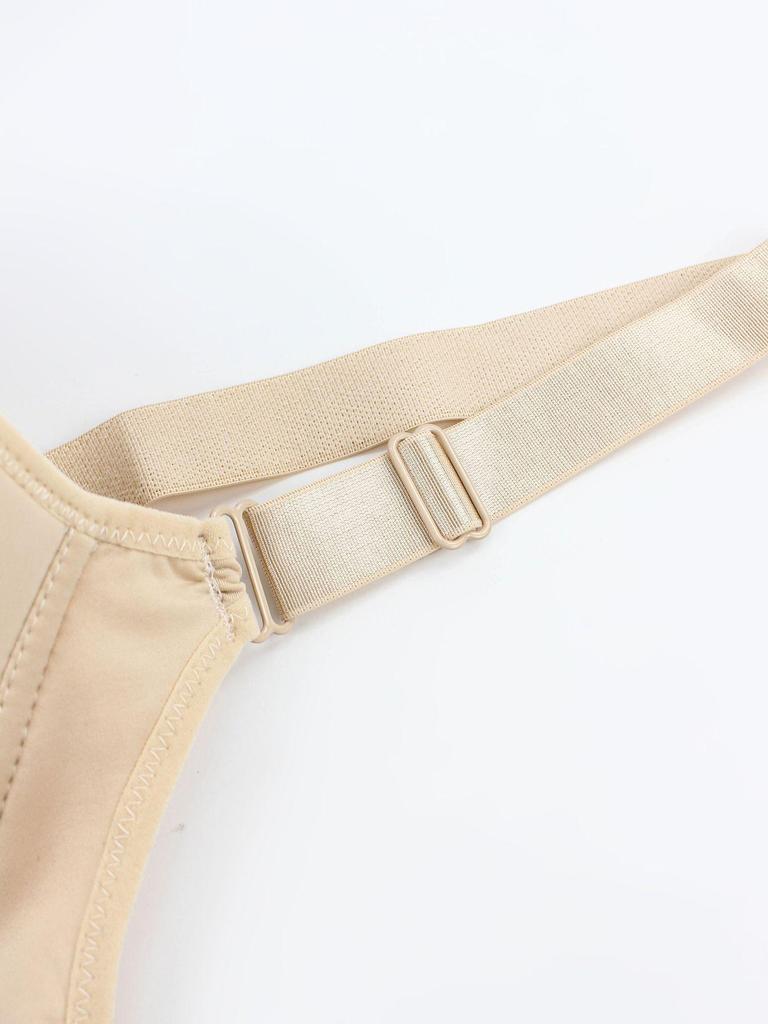 Nahtloser Bügel-Push-up-Form-Sport-BH mit tiefem V-Rücken