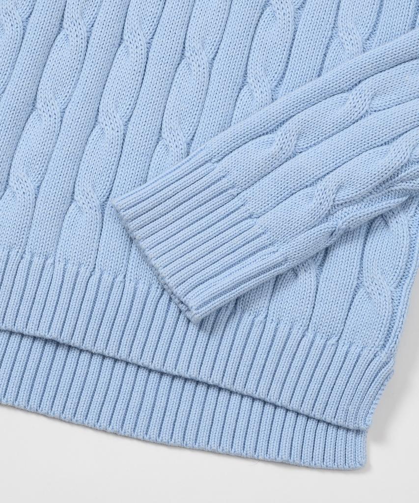 LEFTSEOUL Screw Collar Knit [Sky]