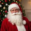 Weihnachtsmann Kostüm Zubehör mit langem weißen Bart und Weihnachtsmütze für Auftritte, Rollenspiele, Cosplay, Party