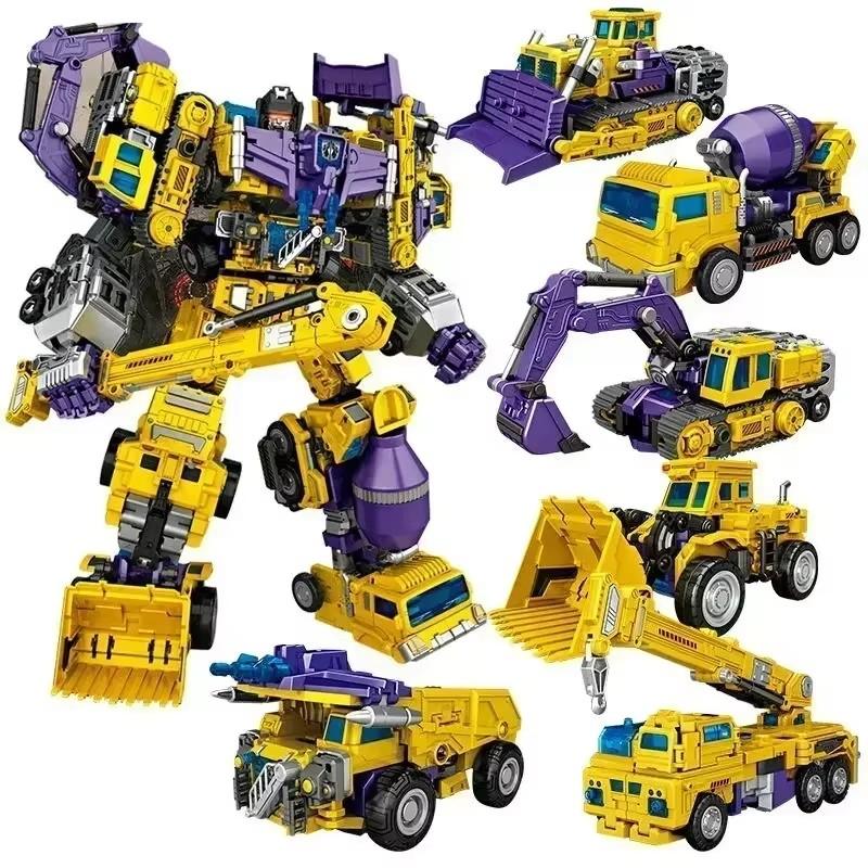 6 IN 1 NBK 42CM Devastator Toy Transformation KO Robot Car combination Action Figure excavator Blender Model Kid Christmas gif