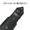 AirTag Compatible Black Car AirTag Key Case Genuine Leather Smart Key Loss Prevention Compact Made in Japan [Abrasus]