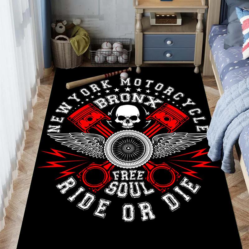 Skull Wings Engine Power carpet Suitable for all seasons printing Protective pad Office chair cushion Fashion