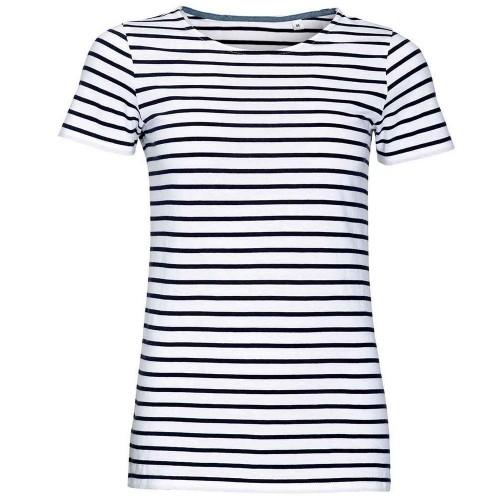 SOLS Womens/Ladies Miles Striped Round Neck T-Shirt